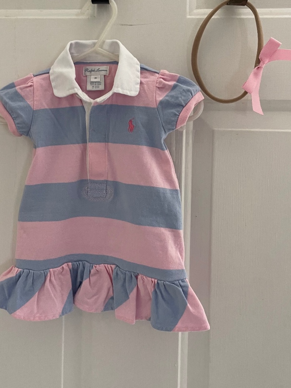 Ralph Lauren Baby Girls  Striped Polo Dress size 3 months